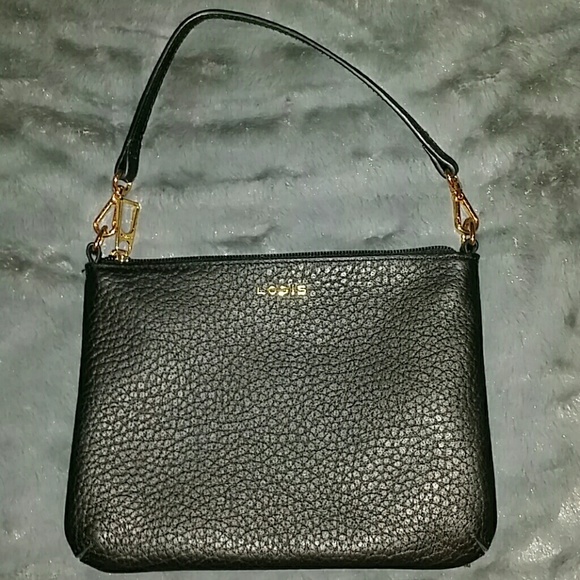 Black convertible crossbow shoulder bag clutch - Picture 2 of 4